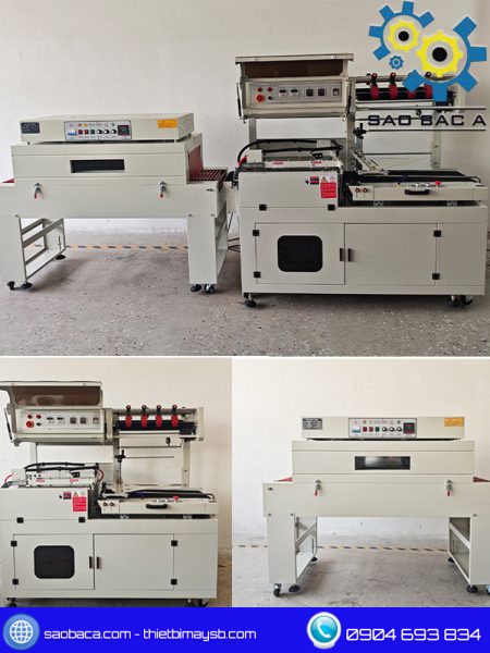 Máy Bọc Cắt Co Màng POF PVC